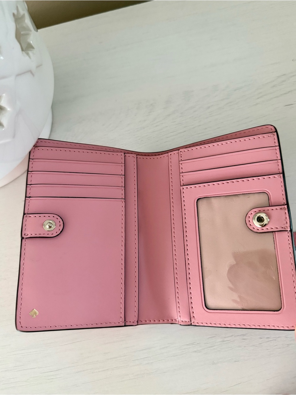 Kate Spade Pink Pebbled Leather Slim Wallet - Picture 6 of 7